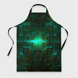 Фартук кулинарный Тёмно-зелёная электросхема, цвет: 3D-принт