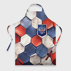 Фартук кулинарный Объемные плиты флаг России, цвет: 3D-принт