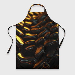 Фартук кулинарный Абстрактные золотые камни, цвет: 3D-принт