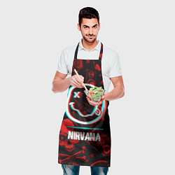 Фартук кулинарный Nirvana rock glitch, цвет: 3D-принт — фото 2