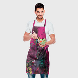 Фартук кулинарный Киберсамурай, цвет: 3D-принт — фото 2