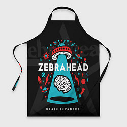 Фартук кулинарный Zebrahead brains invaders, цвет: 3D-принт