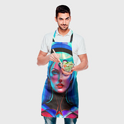 Фартук кулинарный Девушка в криокапсуле, цвет: 3D-принт — фото 2