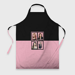 Фартук кулинарный Черно-розовые K-pop группа, цвет: 3D-принт