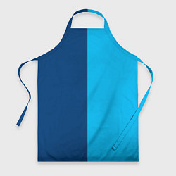 Фартук кулинарный Двуцветный синий, цвет: 3D-принт