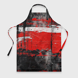 Фартук кулинарный Красная белая черная краска, цвет: 3D-принт