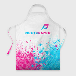 Фартук кулинарный Need for Speed neon gradient style: символ сверху, цвет: 3D-принт