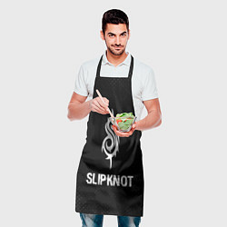 Фартук кулинарный Slipknot glitch на темном фоне, цвет: 3D-принт — фото 2