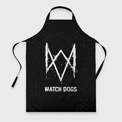 Фартук кулинарный Watch Dogs glitch на темном фоне, цвет: 3D-принт