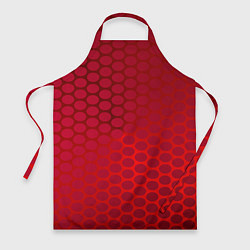 Фартук кулинарный Сотовый красный градиент, цвет: 3D-принт