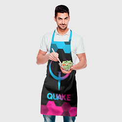 Фартук кулинарный Quake - neon gradient, цвет: 3D-принт — фото 2
