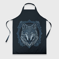 Фартук кулинарный Волк, векторный орнаментализм, цвет: 3D-принт