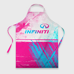 Фартук кулинарный Infiniti neon gradient style: символ сверху, цвет: 3D-принт