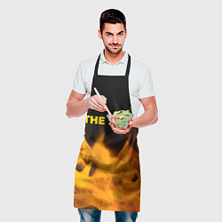 Фартук кулинарный The Sims - gold gradient: символ сверху, цвет: 3D-принт — фото 2