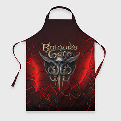 Фартук кулинарный Baldurs Gate 3 logo red, цвет: 3D-принт