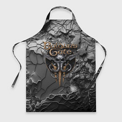 Фартук кулинарный Baldurs Gate 3 logo dark, цвет: 3D-принт