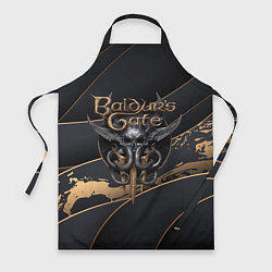 Фартук кулинарный Baldurs Gate 3 logo dark logo, цвет: 3D-принт