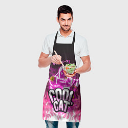 Фартук кулинарный Killer Queen - Розовый огонь, цвет: 3D-принт — фото 2