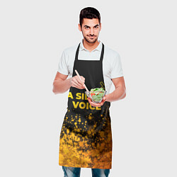 Фартук кулинарный A Silent Voice - gold gradient: символ сверху, цвет: 3D-принт — фото 2