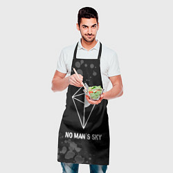 Фартук кулинарный No Mans Sky glitch на темном фоне, цвет: 3D-принт — фото 2