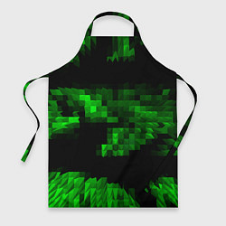 Фартук кулинарный Зеленые пирамиды, цвет: 3D-принт