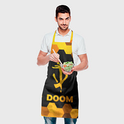 Фартук кулинарный Doom - gold gradient, цвет: 3D-принт — фото 2