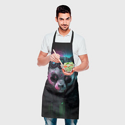 Фартук кулинарный Киберпанк панда, цвет: 3D-принт — фото 2