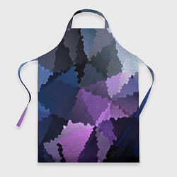 Фартук кулинарный Сине розовый мозаичный узор, цвет: 3D-принт