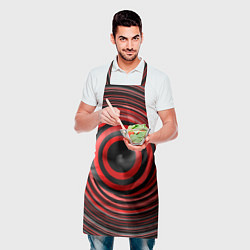 Фартук кулинарный Красно-черный вихрь, цвет: 3D-принт — фото 2
