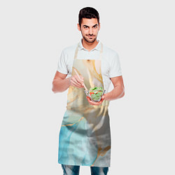 Фартук кулинарный Янтарь и бирюза, цвет: 3D-принт — фото 2