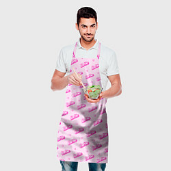 Фартук кулинарный Паттерн - Барби и сердечки, цвет: 3D-принт — фото 2