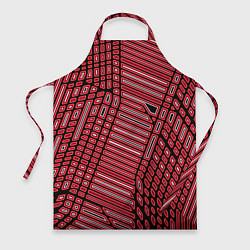 Фартук кулинарный Красная кибер паутина, цвет: 3D-принт