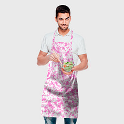 Фартук кулинарный Паттерн розовый, цвет: 3D-принт — фото 2