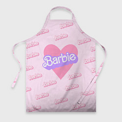 Фартук кулинарный Барби и розовое сердце: паттерн, цвет: 3D-принт