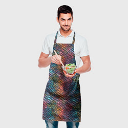 Фартук кулинарный Разноцветная чешуя дракона, цвет: 3D-принт — фото 2