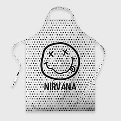 Фартук кулинарный Nirvana glitch на светлом фоне, цвет: 3D-принт