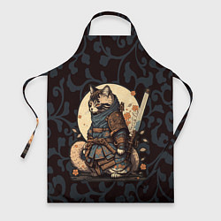 Фартук кулинарный Кот якудза - японский воин, цвет: 3D-принт