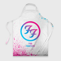 Фартук кулинарный Foo Fighters neon gradient style, цвет: 3D-принт