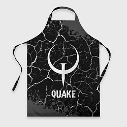 Фартук кулинарный Quake glitch на темном фоне, цвет: 3D-принт