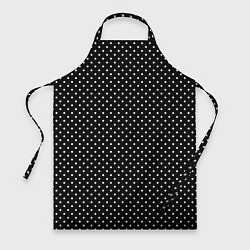 Фартук кулинарный В мелкий горошек на черном фоне, цвет: 3D-принт