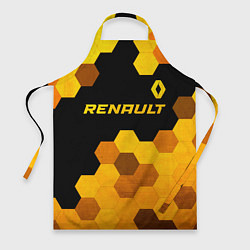 Фартук кулинарный Renault - gold gradient: символ сверху, цвет: 3D-принт