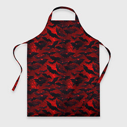 Фартук кулинарный Летучие мыши в красную ночь, цвет: 3D-принт