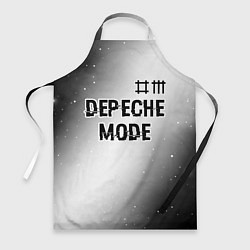 Фартук кулинарный Depeche Mode glitch на светлом фоне: символ сверху, цвет: 3D-принт