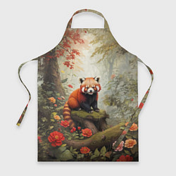 Фартук кулинарный Красная панда в лесу, цвет: 3D-принт