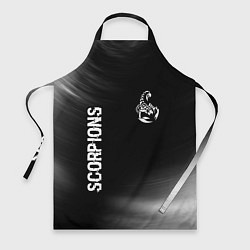 Фартук кулинарный Scorpions glitch на темном фоне вертикально, цвет: 3D-принт