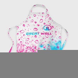 Фартук кулинарный Great Wall neon gradient style посередине, цвет: 3D-принт