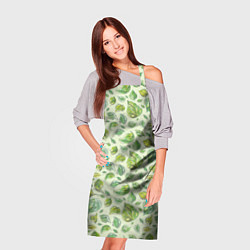 Фартук кулинарный Акварельные листья с узором, цвет: 3D-принт — фото 2