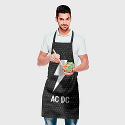 Фартук кулинарный AC DC glitch на темном фоне, цвет: 3D-принт — фото 2