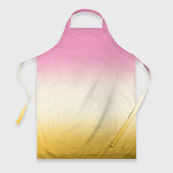 Фартук кулинарный Розовый бежевый желтый градиент, цвет: 3D-принт