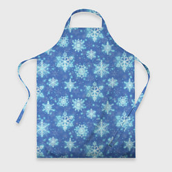 Фартук кулинарный Pattern with bright snowflakes, цвет: 3D-принт